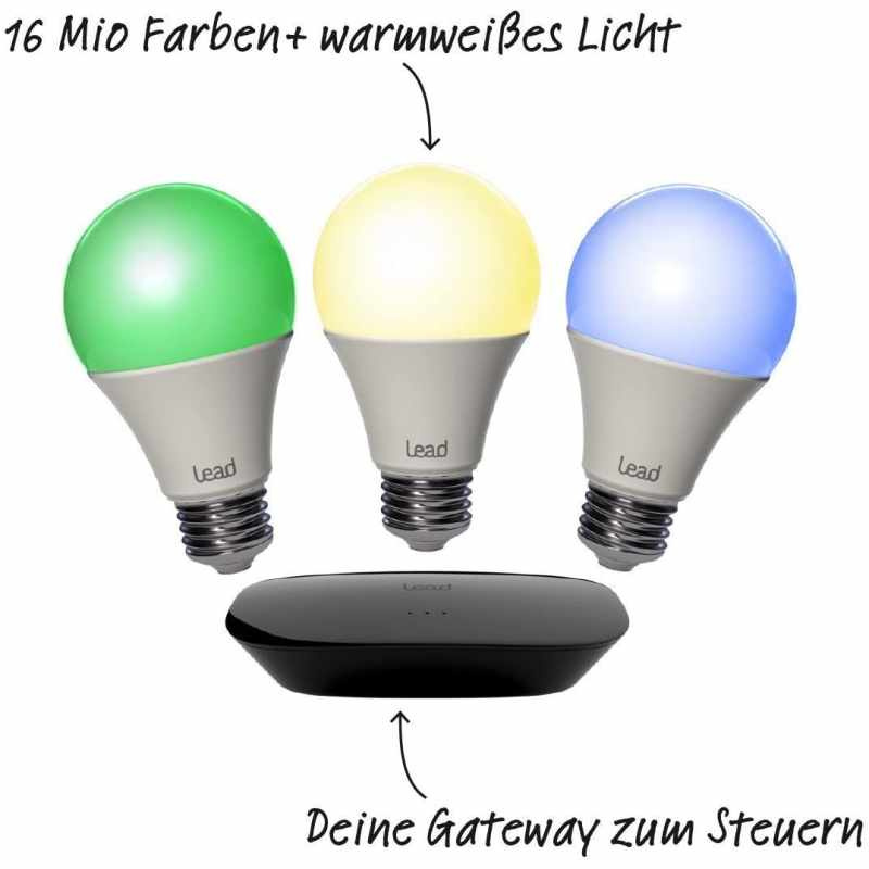 Zestaw 3 żarówki LED LEAD ENERGY WDC65 RGB-WW