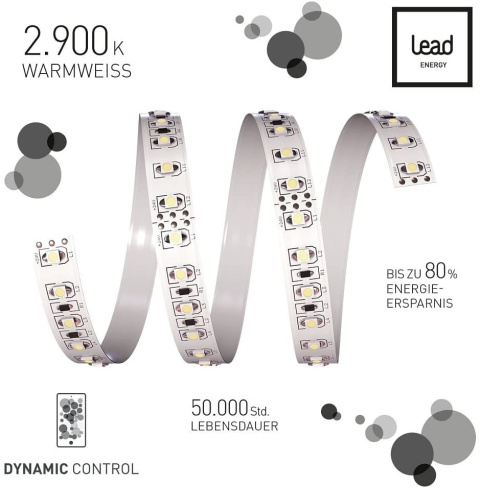 Zestaw Taśma LED LEAD ENERGY SSW68 Ciepła biel 5m Zestaw Taśma LED LEAD ENERGY SSW68 Ciepła biel 5m